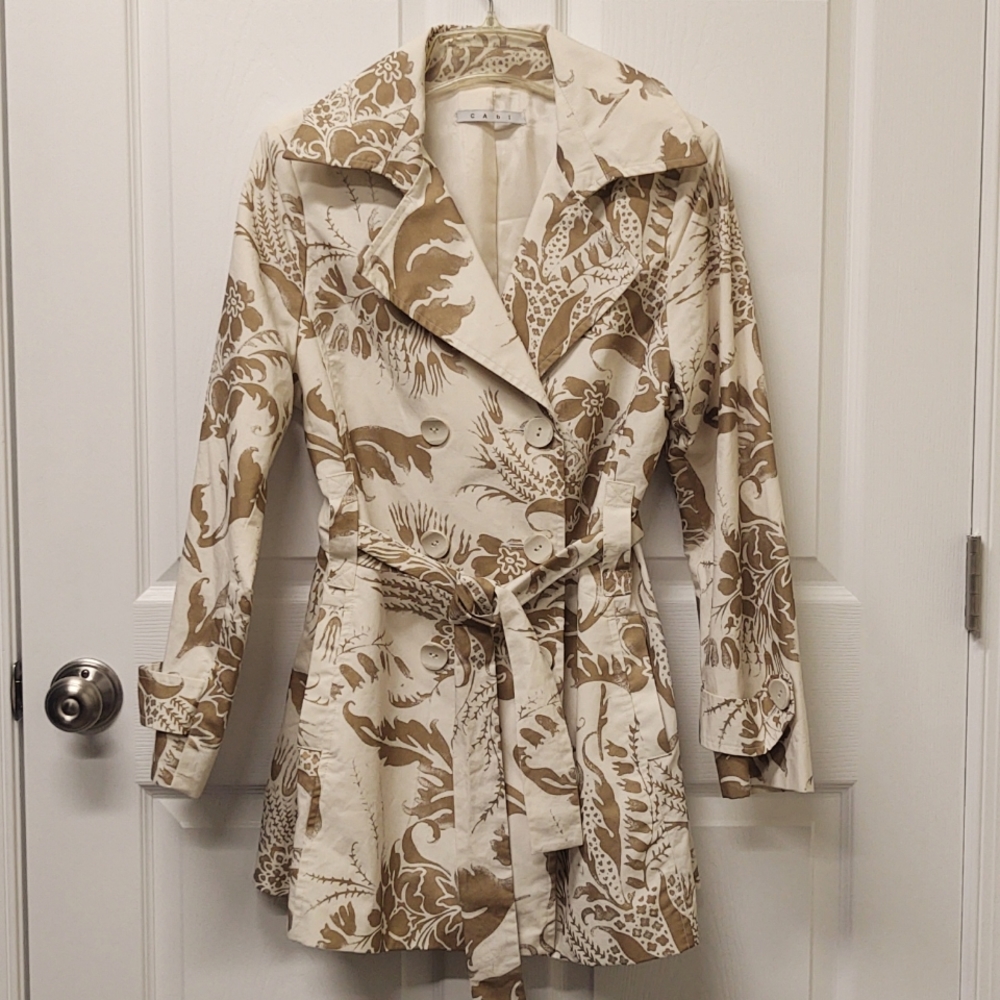 CAbi Wimbledon Courtside Trench Coat #461- Medium